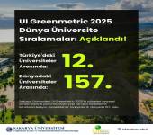 SAU, UI GreenMetric 2025 Sıralamasında Türkiye’de 12’nci sıraya yükseldi.
