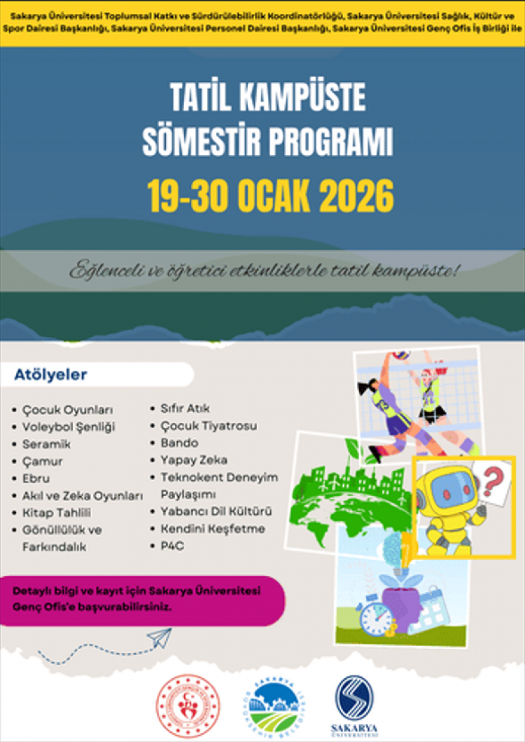 SAÜ Tatil Kampüste Sömestir Programı – 2026