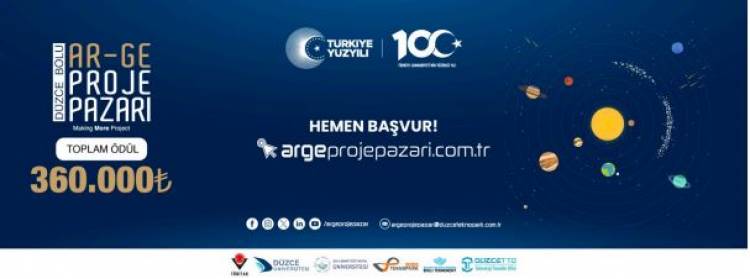 DÜZCE BOLU AR-GE Proje Pazarı 2024 başvuruları başladı.